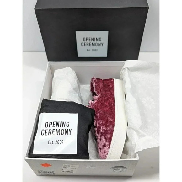 Opening Ceremony Women's Didi Velvet Ruffle Slip-On Sneaker Size 36 (MSRP $225) - Picture 11 of 12